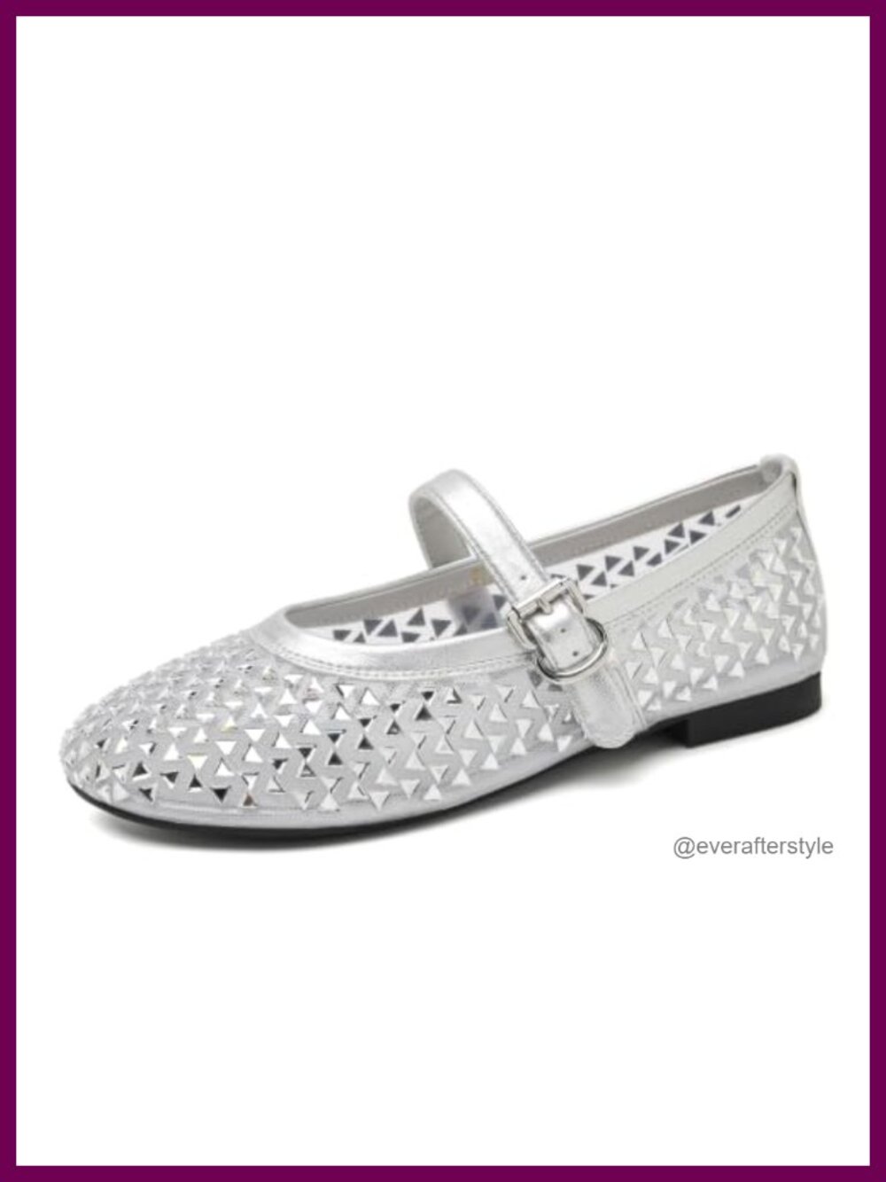Rhinestone Ballet Flats Pointed Toe Slip On Dress Shoes Wedding Office